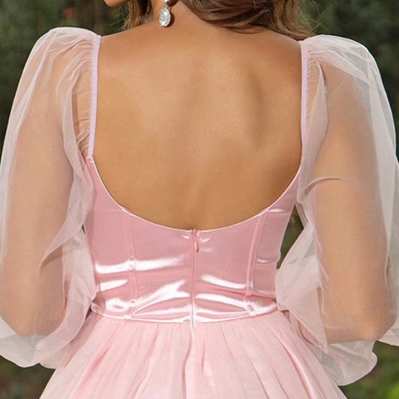 Sweetheart Neck Balloon Sleeve Mini Dress main image 1